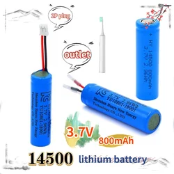 3.7V 800mah lithium battery 14500 rechargeable for C2 D828 remote control stunt dump truck toy accessories with protective plate