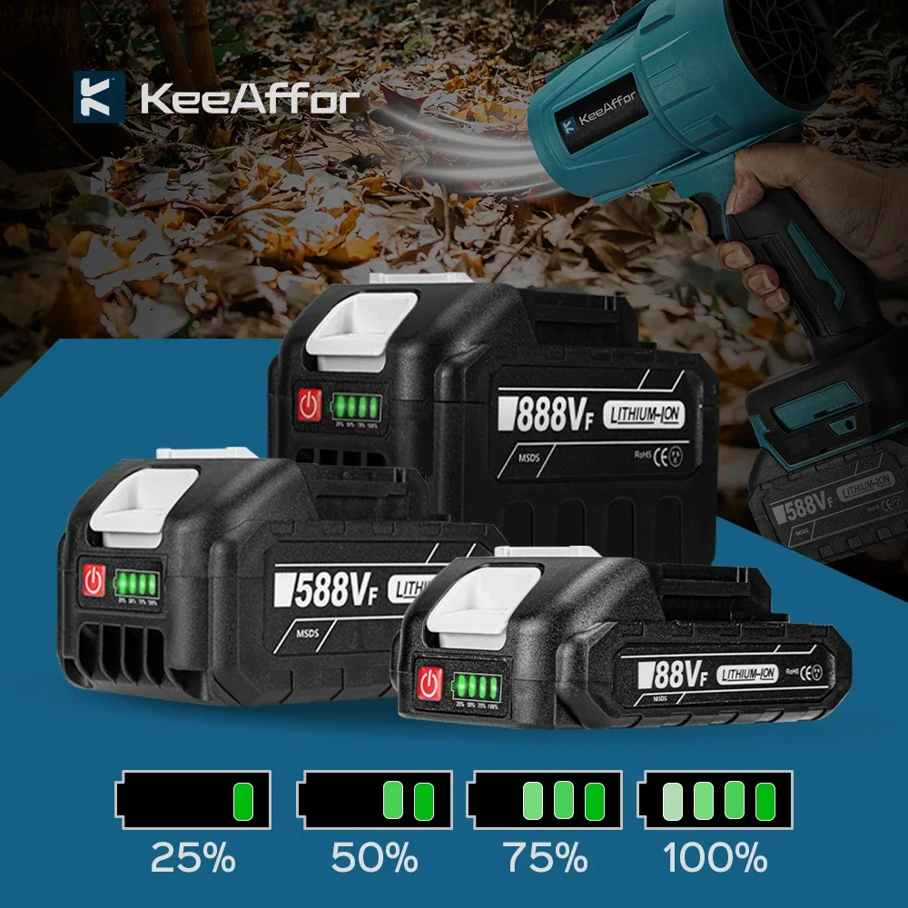 KEEAFFOR 22500mAh 15000mAh 7500mAh Rechargeable Lithium Ion Battery Electric Wrench Screwdriver For Makita Power Tools Battery