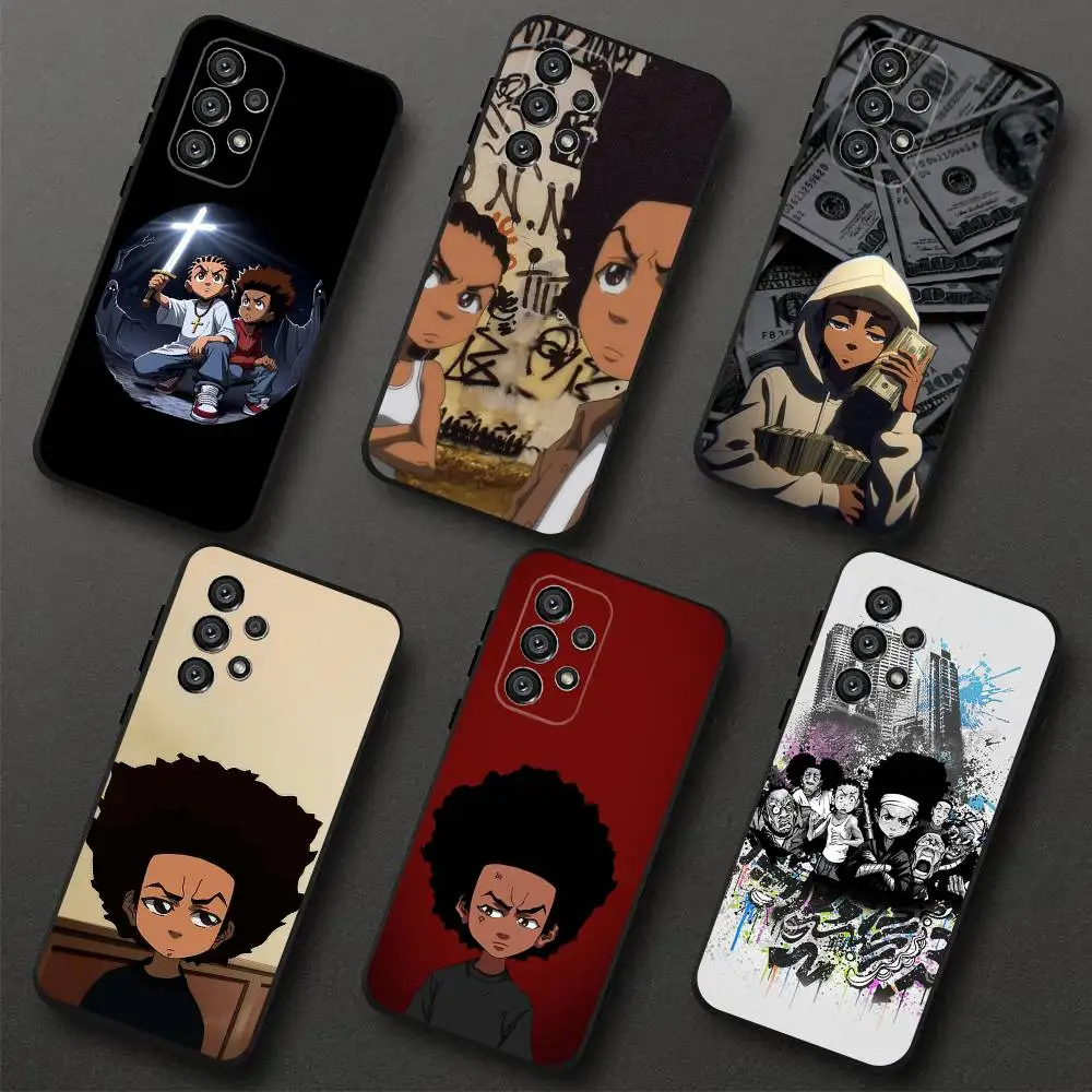 

Cartoon The B-Boondocks Phone Case For Samsung S 25,24,23,22,30,21,10,9,Ultra,Plus,Lite,FE,4,5G Black Soft Case