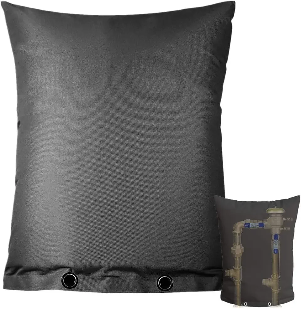Backflow Preventer Cover with Advanced Insulation and Secure Fastening Loops Designed to Prevent Pipe Damage from Winter Frost
