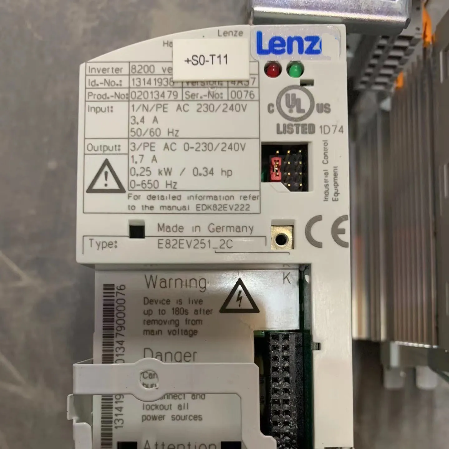 E82EV251-2C 8200 Vector Inverter Drive for Lenze