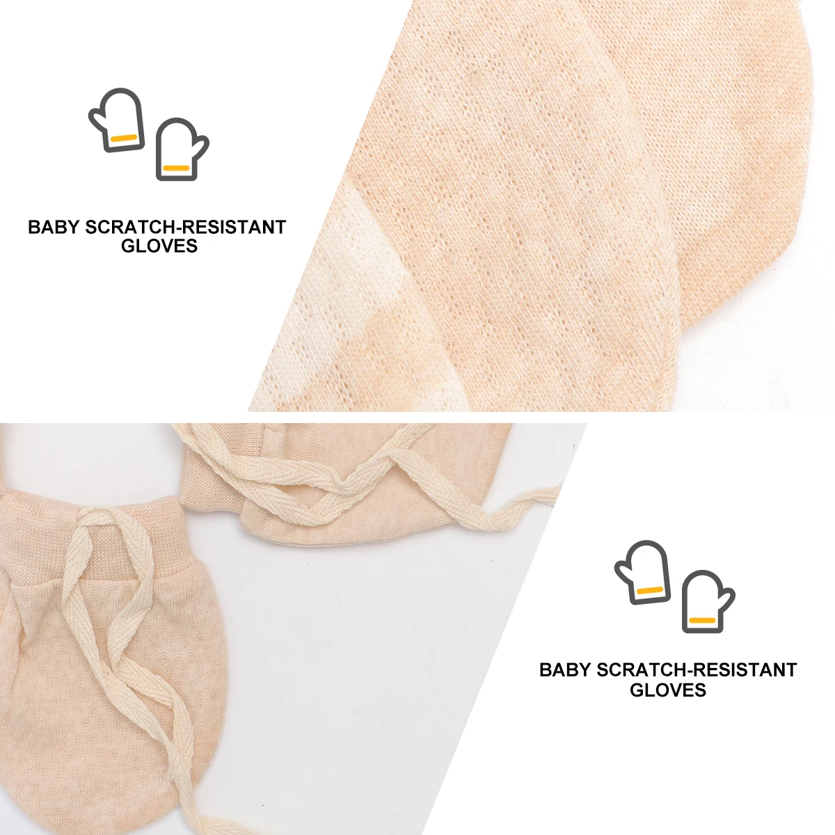 

3 Pairs Baby Anti Scratching Gloves Mittens Infants Anti scratch Gloves Breathable Cotton Soft Adjustable Warm