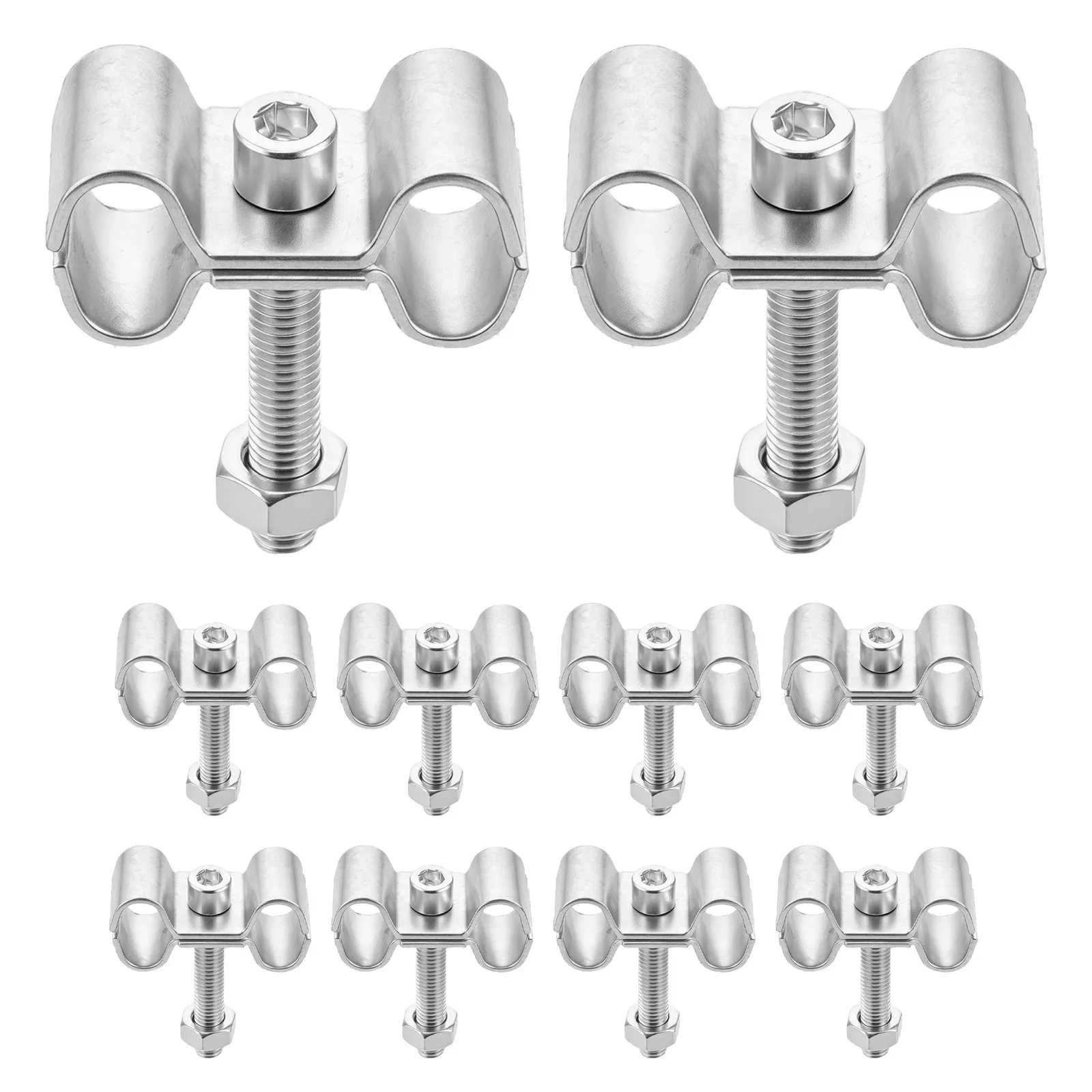 5Pcs M Type Grating Clip Double Saddle Industrial Floor Grating Stair Treads Mezzanine Walkways 1.18-1.38 Inch Spacing