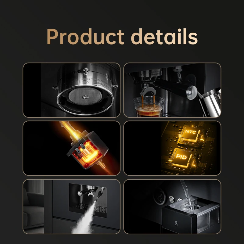 Mantik M100 للاستخدام المنزلي ماكينة إسبريسو شبه أوتوماتيكية تصميم حديث ماكينة صنع القهوة المدمجة بالكامل نظام الماء الساخن فنادق الاتحاد الأوروبي والولايات المتحدة GS