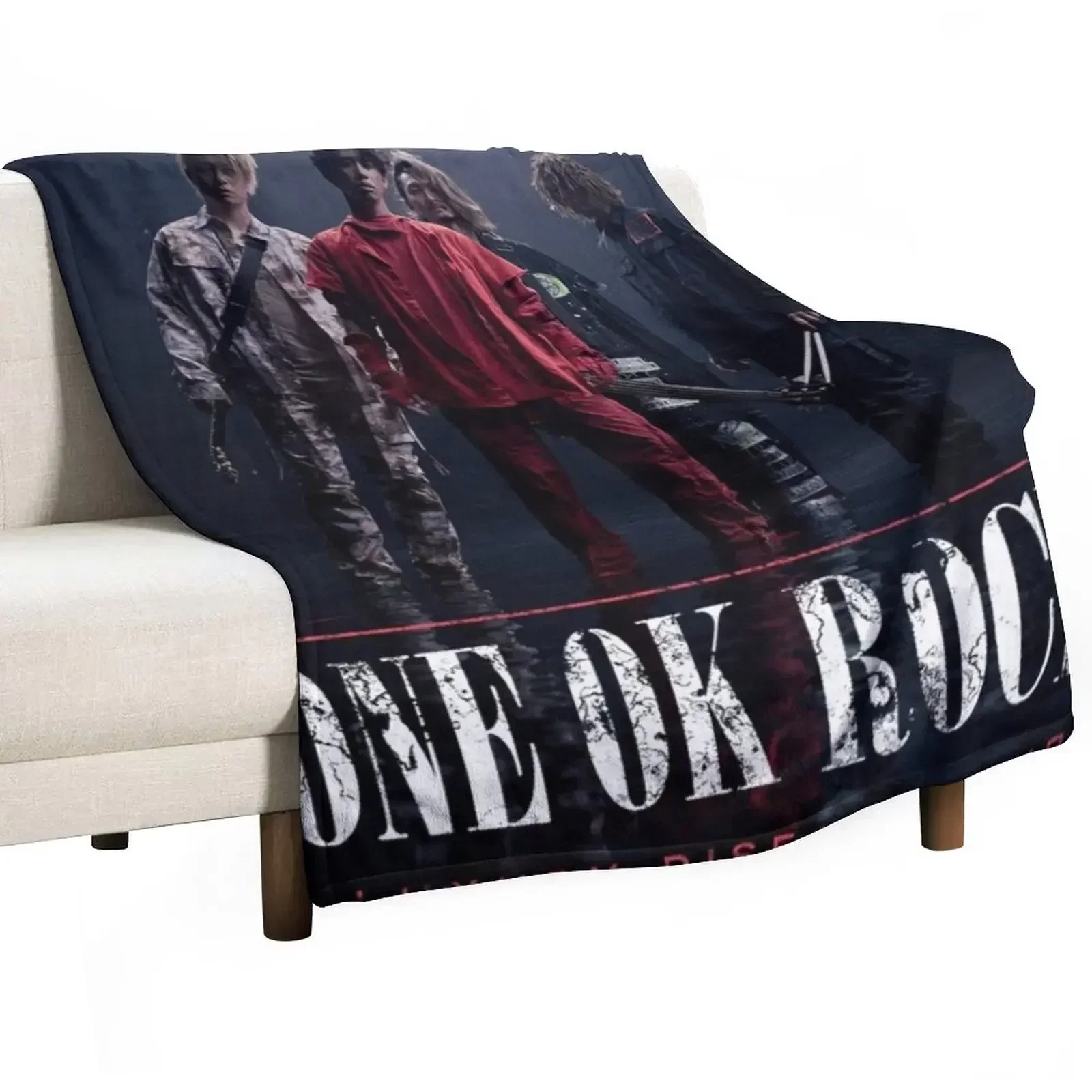one ok rock Throw Blanket halloween Cute Plaid Decorative Sofas Shaggy Luxury Throw Soft Plaid Blankets