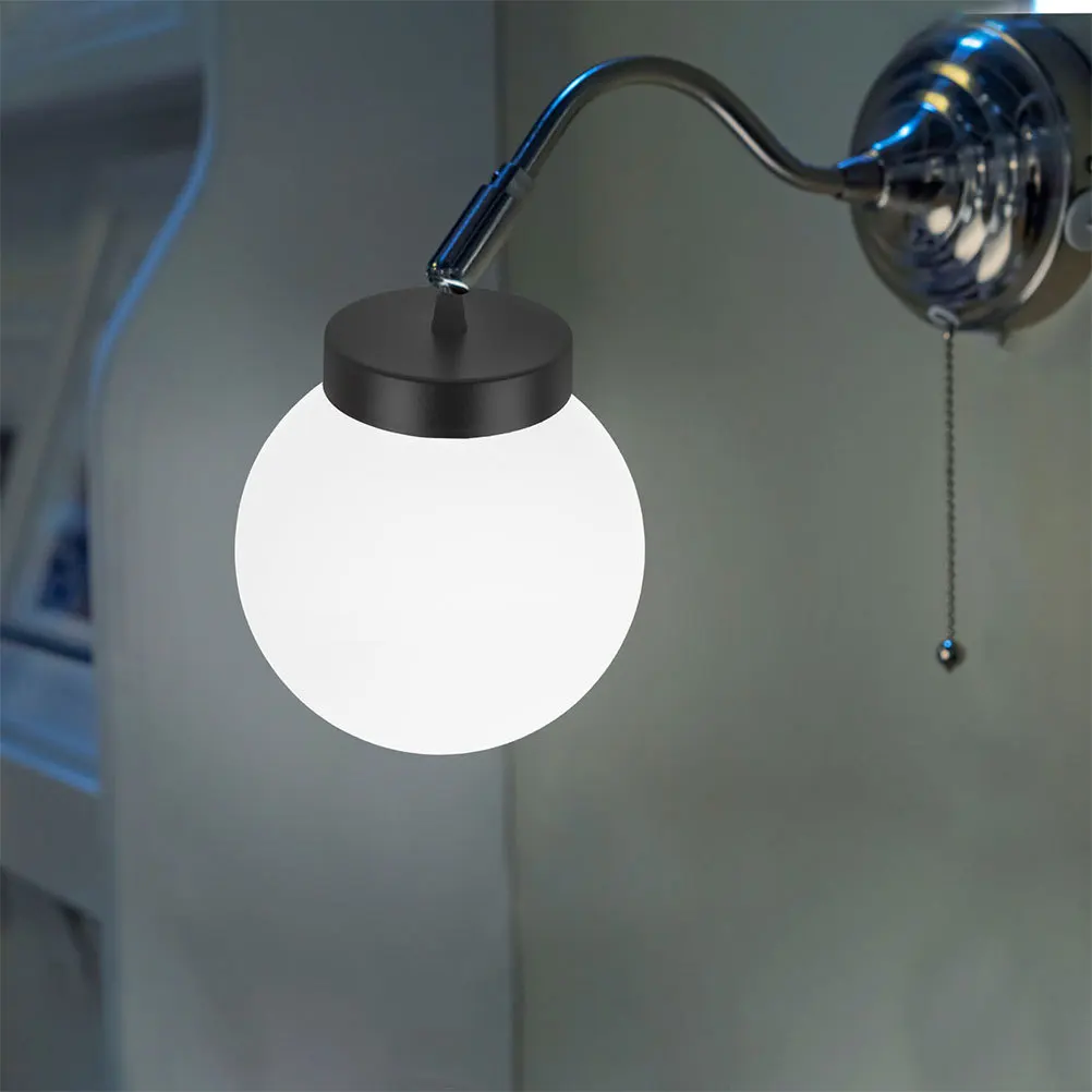 متجمد زجاج غلوب غطاء مصباح أبيض حليبي جولة منتشر الإضاءة لغرفة النوم غرفة المعيشة مُثبتة في السقف تركيبات ديكور #1