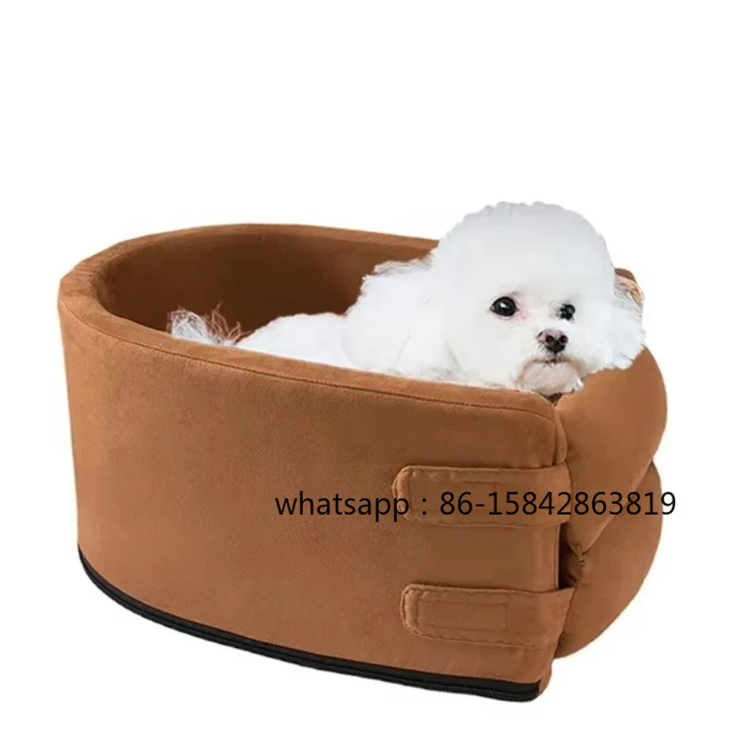 Travel Comfort Safety Removable Washable Truck Car Armrest Box Car Central Control Cat Dog Kennel Pet Power Seat