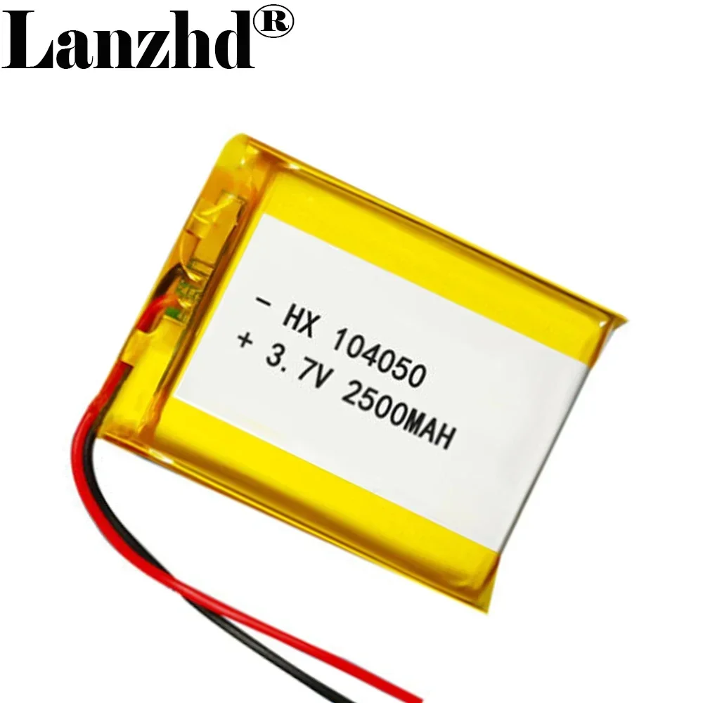 1-10pcs batteries 3.7V 2500mAh Li-Po Battery 104050 Lithium Polymer Battery li ion Lipo cells For GPS MP3 MP4 Driving Recorder