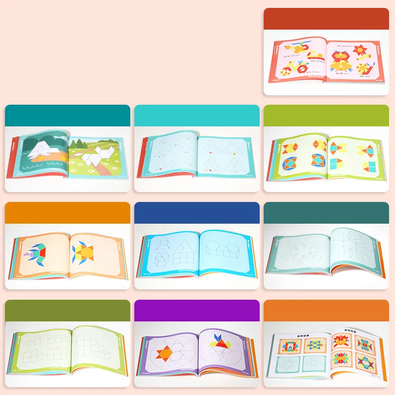 Giocattoli educativi Montessori fai da te Giochi creativi Puzzle in legno Tangram Puzzle geometrici da tavolo occupati per bambini Magneti Blocchi magnetici