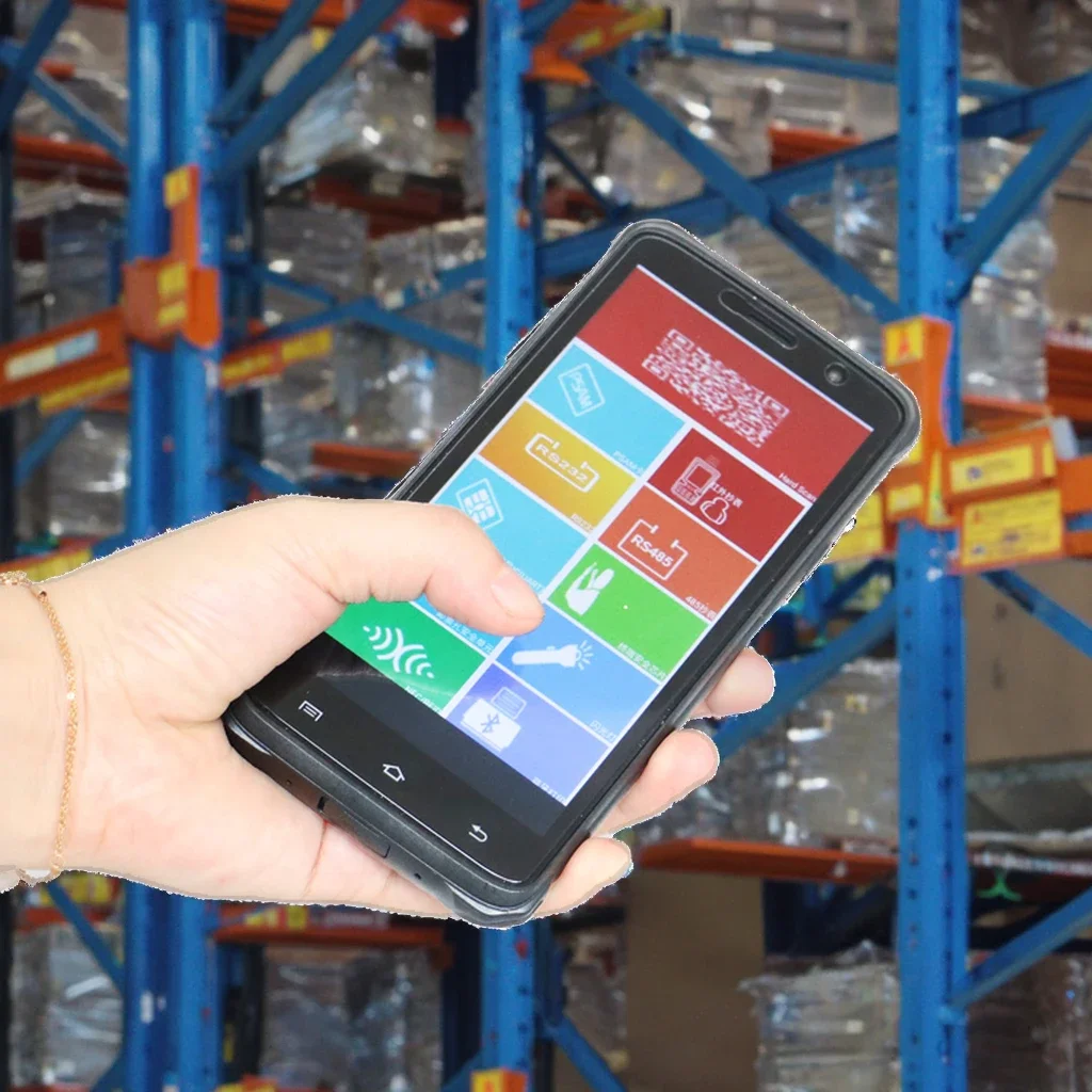 Industrial Android handheld data collection end point with 1D and 2D barcode scanner inventory