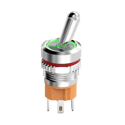 LANBOO 16MM Toggle Switch with 16mm Mounting Hole, Single Contact, High Current Capacity, and 3/2 Position Selection
