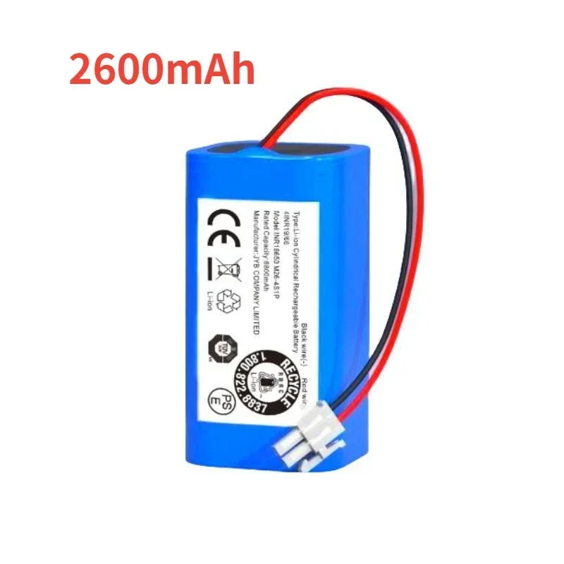 

14.4V 2600mah Rechargeable Lithium Battery For ILIFE A4s A6 V7s Plus A9s W400 Robot Vacuum Cleaner INR18650 M26-4S1P Batteries