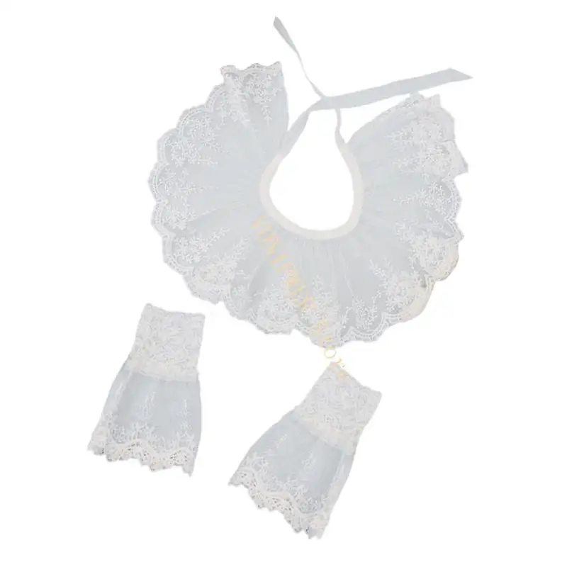 

Легкое украшение на шею, дизайн с несколькими рюшами, удобный хлопковый аксессуар для повседневной носки D08E