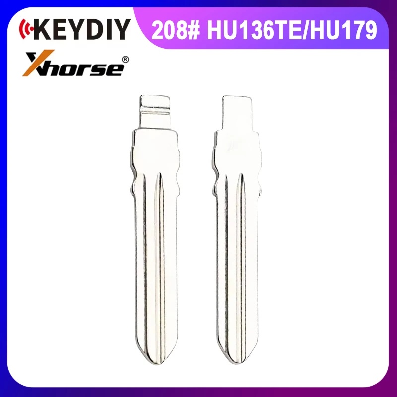 10pcs 208# Car Key Blade HU136TE HU179 KD Blank Key for Renault Clio4 Duster Dacia Logan Twingo Nissan for Xhorse KEYDIY Remote