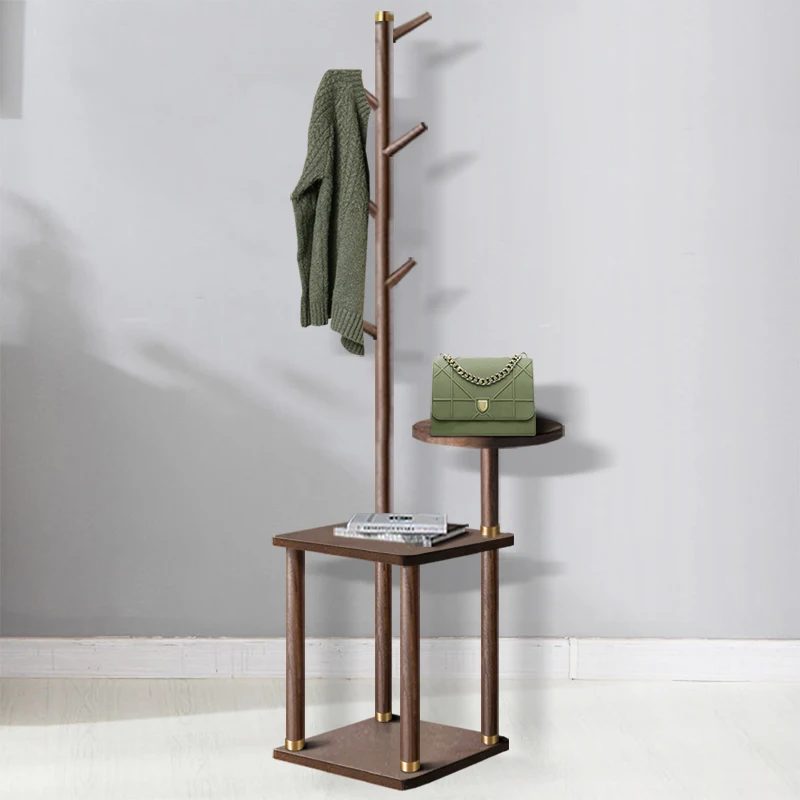

log floor-to-ceiling clothes rack, bedroom multi-functional storage rack, living room sofa hanger corner few