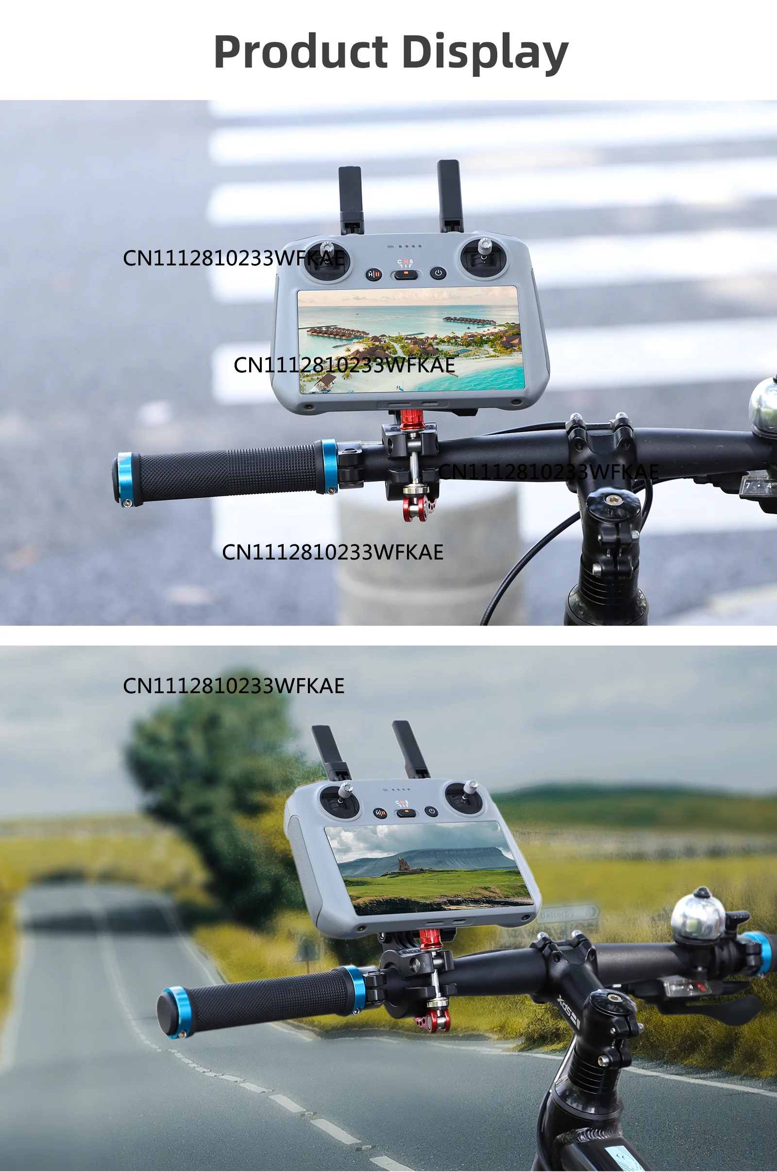 Remote Control Bike Clip for DJI RC2 Bicycle Bracket Holder Clamp for DJI Mini 4 Pro/DJI Air 3 Remote Controller Drone Accessory