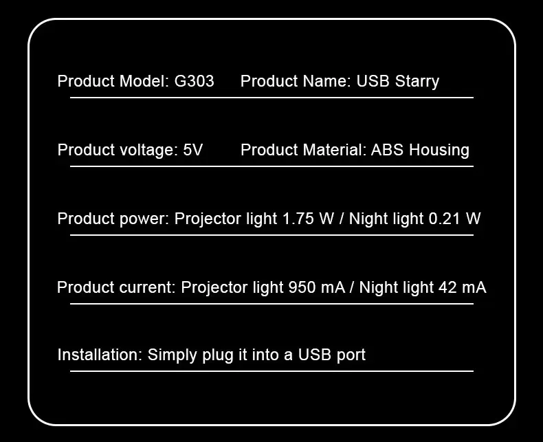 Explosives USB-Sternenhimmel-Projektionslicht für Autoinnenraum, Zuhause, Schlafzimmer, Nachtlicht, Romantisches Galaxie-Atmosphärenlicht – Detail 15