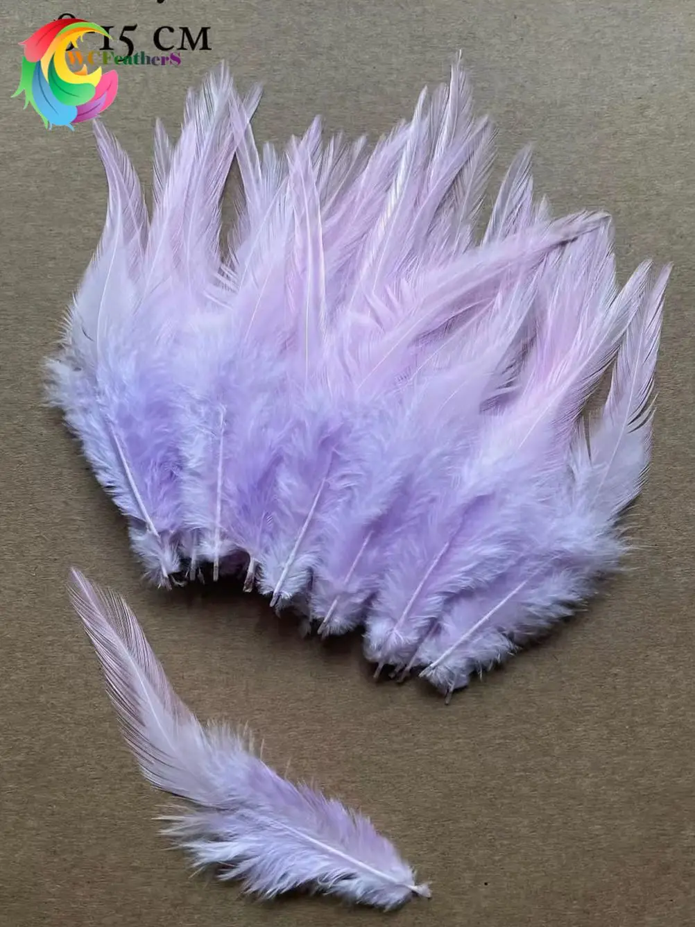 50 unids/bolsa pluma de pollo lila 8-15cm para manualidades silla de gallo plumas atado de moscas joyería de plumas accesorio de pendiente Dreamcather