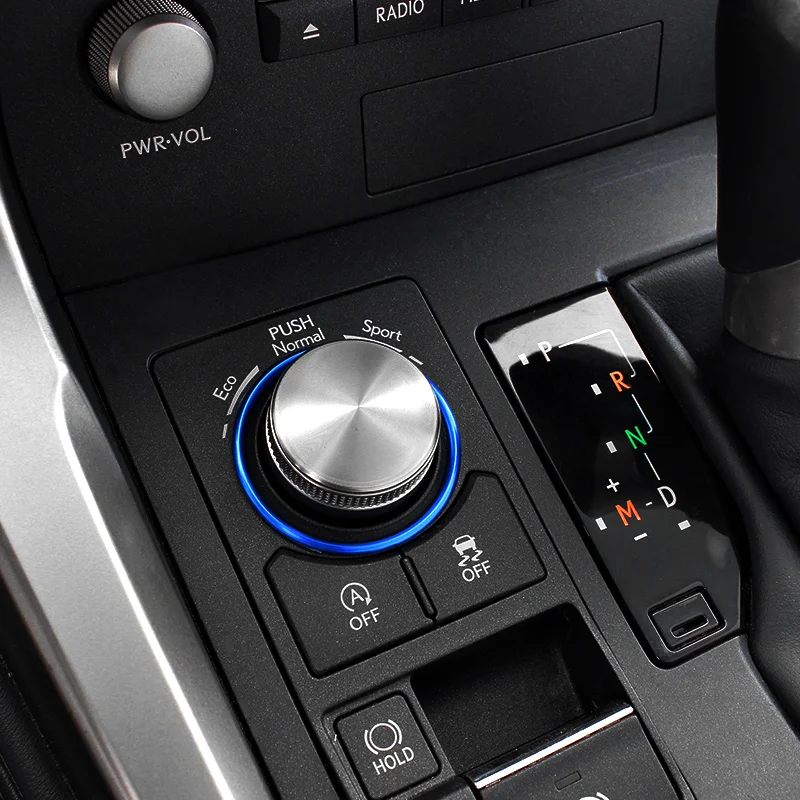 QHCP-Couvercle d'anneau décoratif de bouton de sélection de mode de conduite de voiture, accessoires d'autocollant de garniture de bouton d'alliage, Lexus NX200, 300H, jas300, 450H