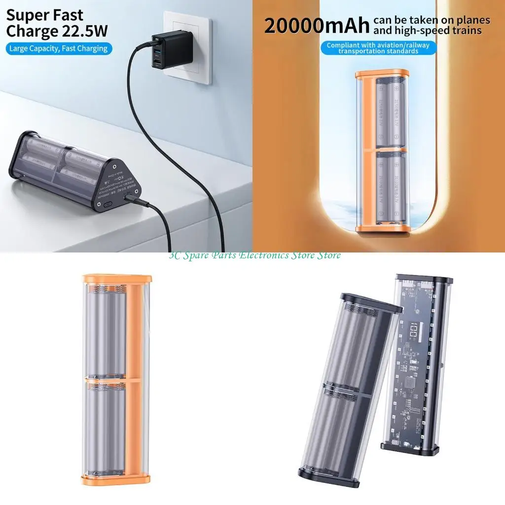

SZ Innovative See Through 21700 Powerbanks Supports Quick For Devices