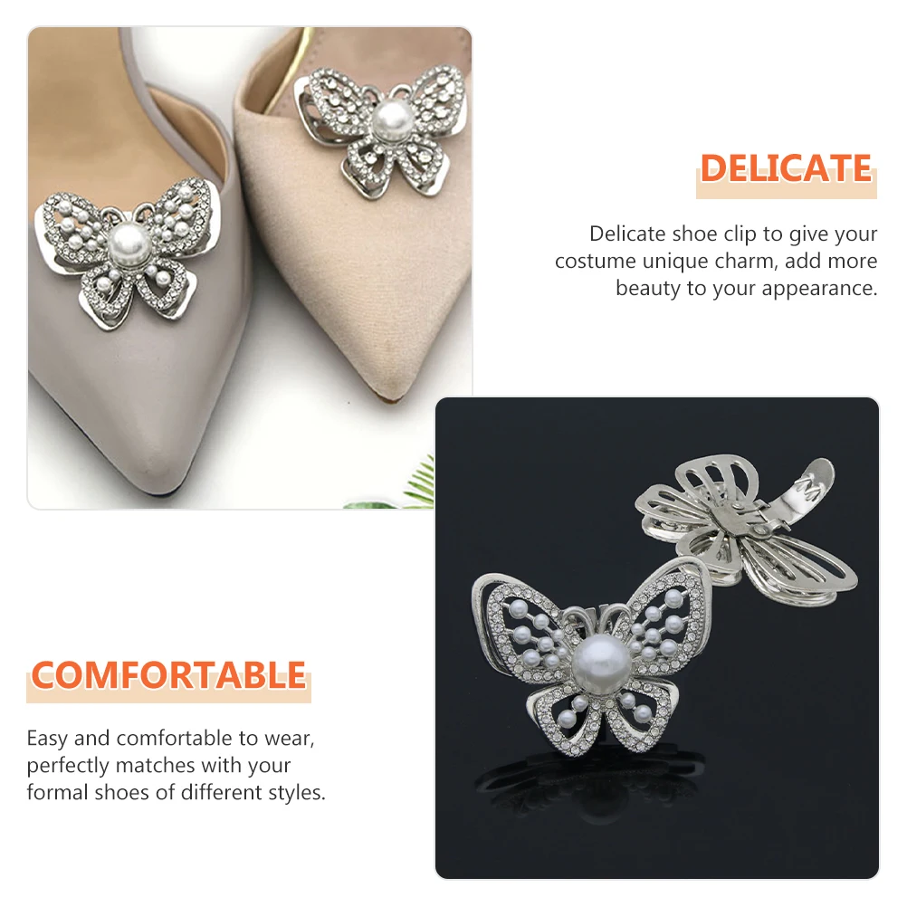 

Rhinestones Buckle Shoe Clip Crystal Decoration Detachable Shoes Jewelry Wedding Clips Silver Bride