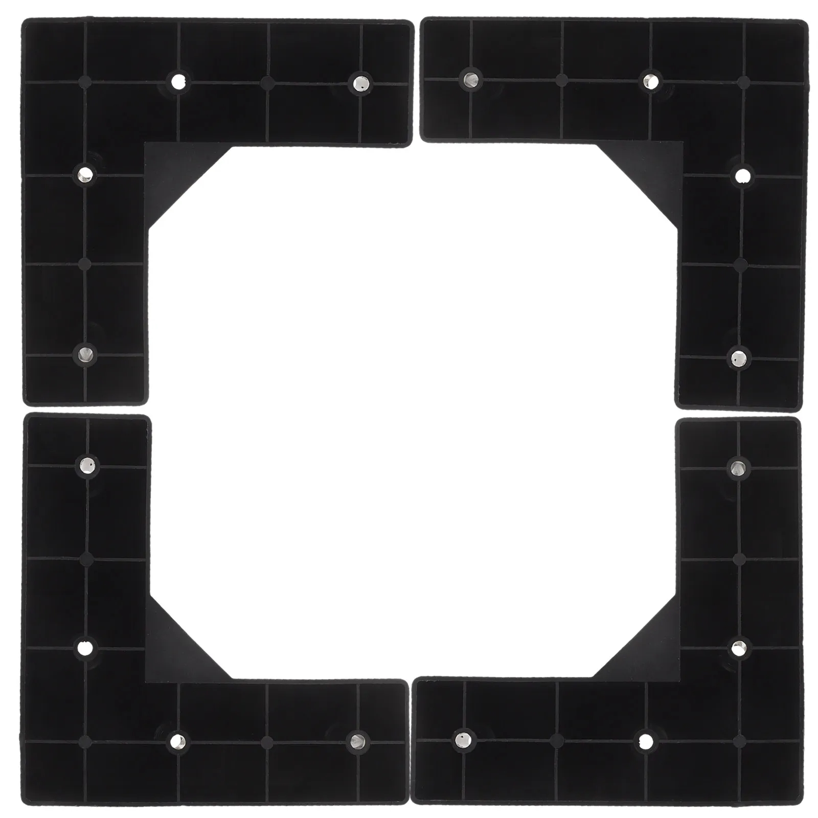 4-個のプラスチック家具脚-l-字型ベッドライザー高耐久ソファカウチ脚ベッドキャビネット洗濯機冷蔵庫用