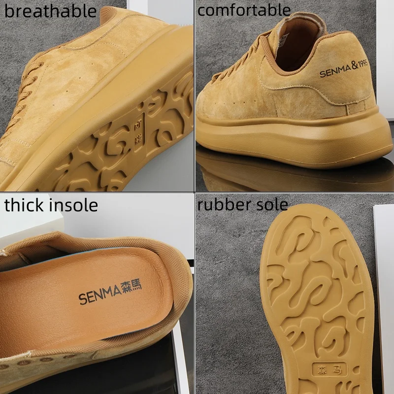 SENMA Unisex Casual Sneakers Luxury Men's Shoes Couple's Skate Shoes Thick-soled Sports Casual Shoes Walking shoes Tennis shoes