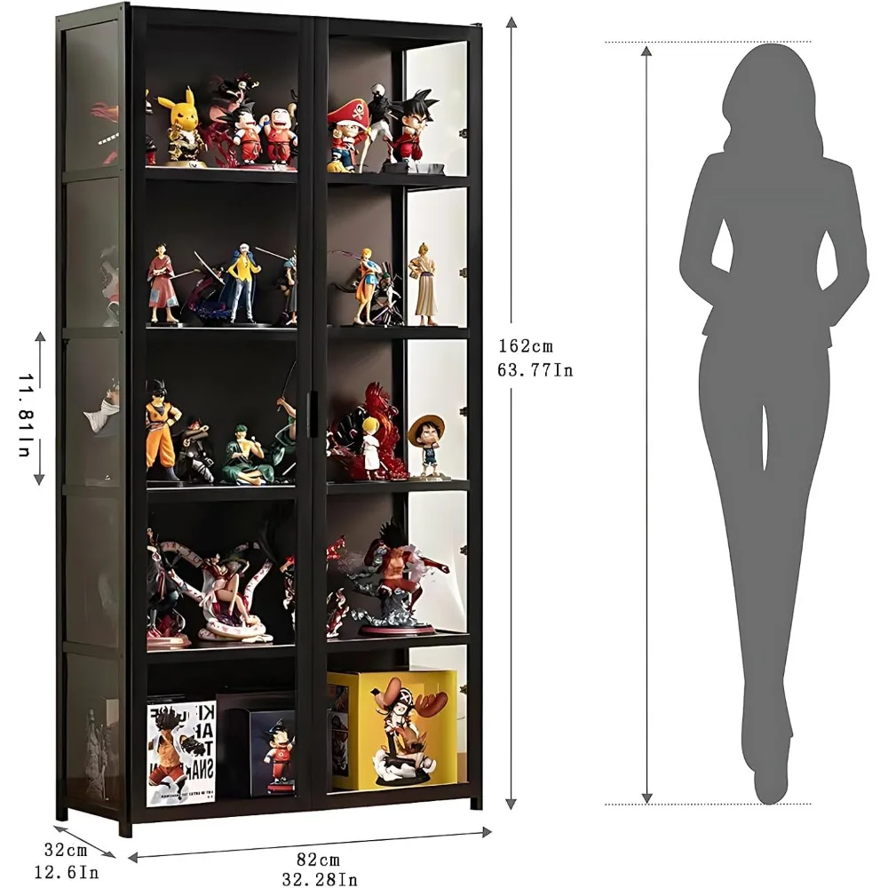 خزانة تحف من زجاج الأكريليك مكونة من 5 طبقات لعرض المقتنيات والألعاب #2