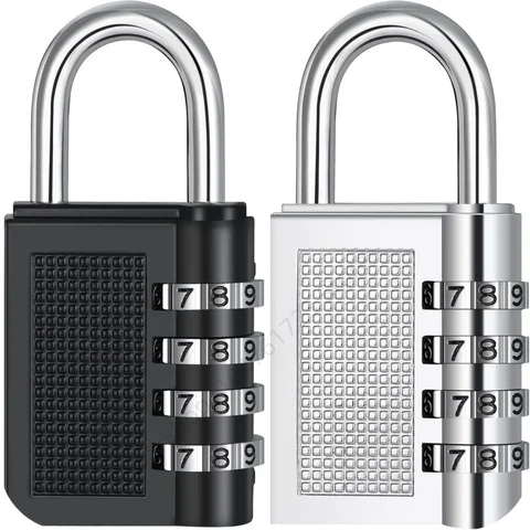 New Metal 4-digit Code Lock Outdoor Waterproof Padlock Suitcase Luggage Code Lock Home Locker Code Padlock Room Security Lock