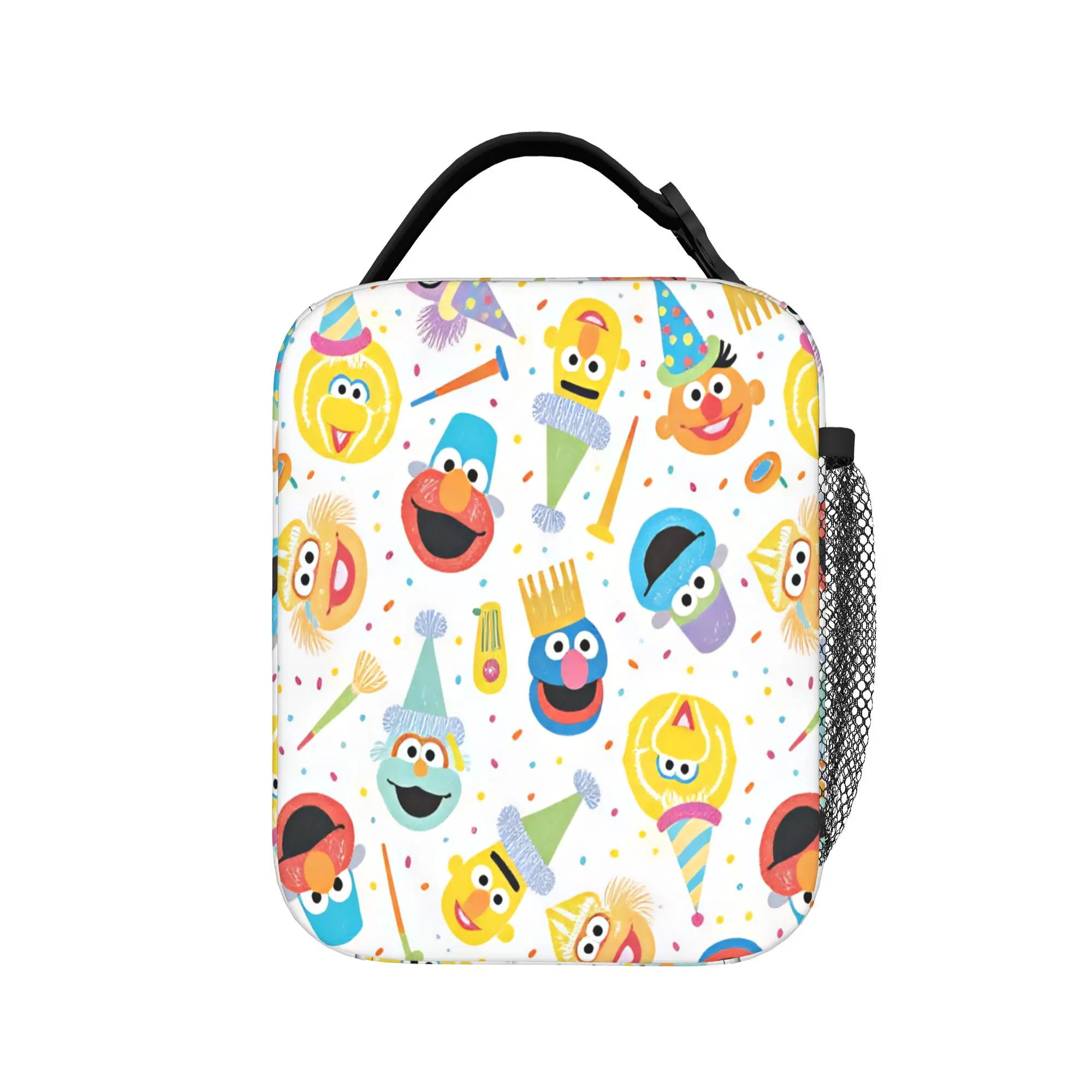 S-Sesames Streets Lunch Bag For Child  Graphic Design Lunch Box Leisure Office Cooler Bag Portable Insulated Lunch Bags