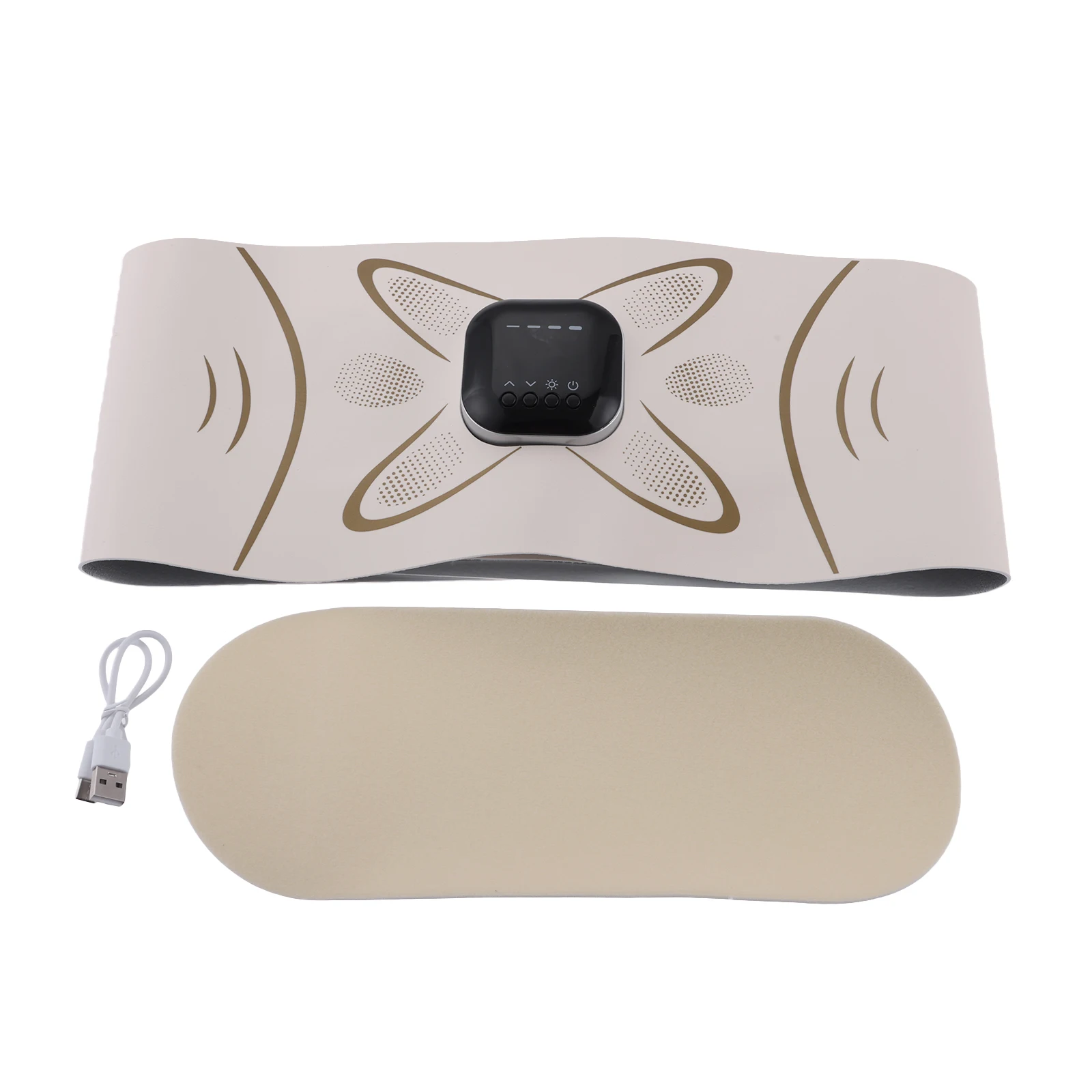 

Abdominal Massager Full-burning Fitness Device Pulse Massage Waist Belt Hot Compress Microcurrent 3D Shaping Body Discreet Wear