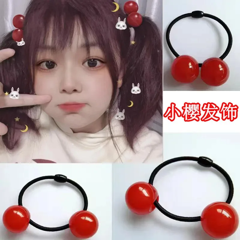 

AIAI 2025Kinomoto Sakura Cosplay with Hairband Anime Magic Card Captor Cardcaptor Costume Wig Lovely Hairpins Accessorries