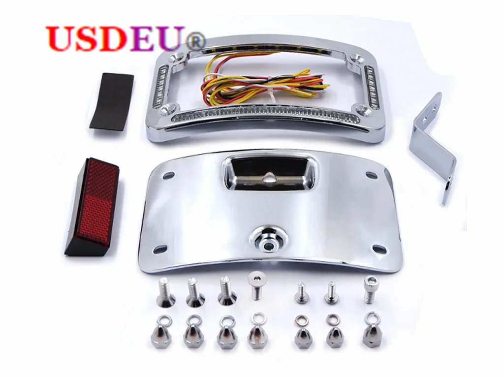 

USDEU Motorcycle Plate Holders For Harley Davidson Softail Springer Classic FLSTSC Deluxe FLSTN 2005-2015 16 17