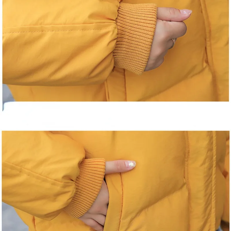 2023 New Women Down Cotton coat Winter Jacket Female fashion Parkas Outwear  Loose  large size hooded short Overcoat