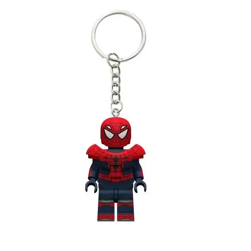 Marvel Spider-Man Gwen Web of Shadows Cartoon Building Blocks Keychain Creative Personalized Bag Pendant Accessories Gift