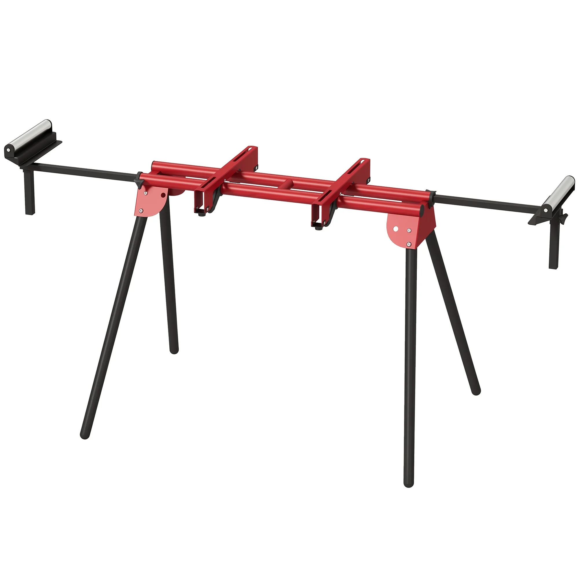Support universel pour scie à onglet avec rouleaux extensibles et bras de soutien, support portable à pieds pliables