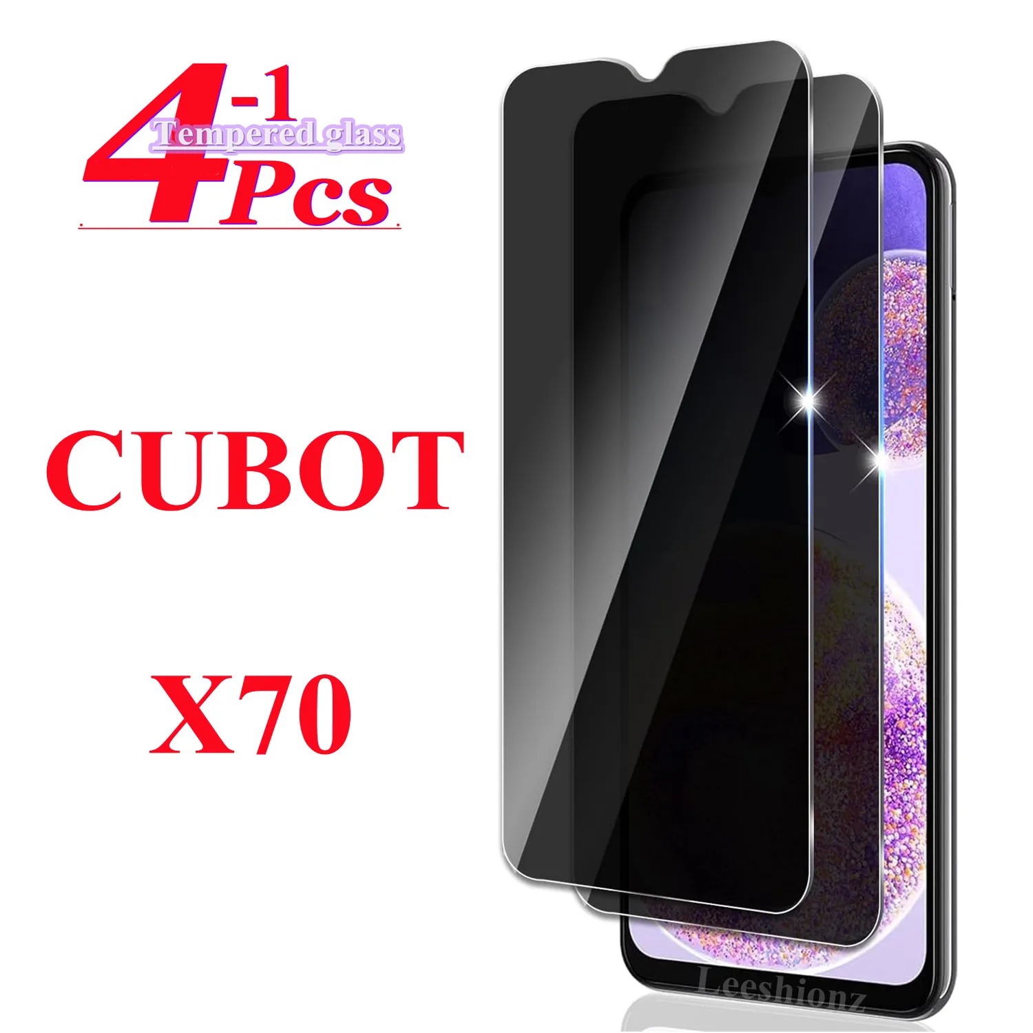 Voor Cubot X70 Privacy Membraan Anti Spy Screen Protector Privacy Glasfolie