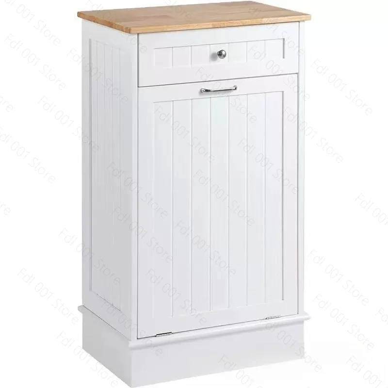 Tilt Out Trash Cabinet Kitchen Waste Bins Free Standing Laundry Hamper Recycling Cabinet Trash Can Holder With
