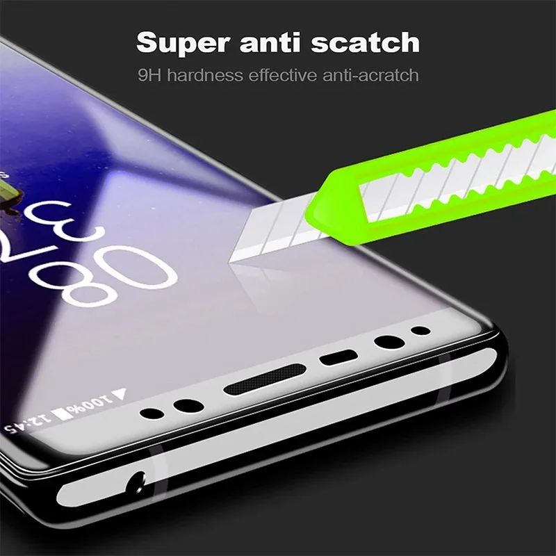 3 Piezas Vidrio Templado Para Samsung Note 9 10 20 Ultra Samsung S24 S23 S22 S21 S20 Ultra S10 S9 S8 Plus Cobertura Completa Protector de Pantalla 2