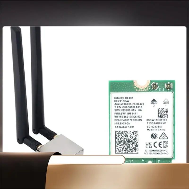 

N35R-BE201 BE201NGW WIFI7 Карта M.2 Cnvio3 8774 Мбит/с Трехдиапазонная беспроводная Wi-Fi-карта Bluetooth5.4 с чехлом для Win10/11 64-бит