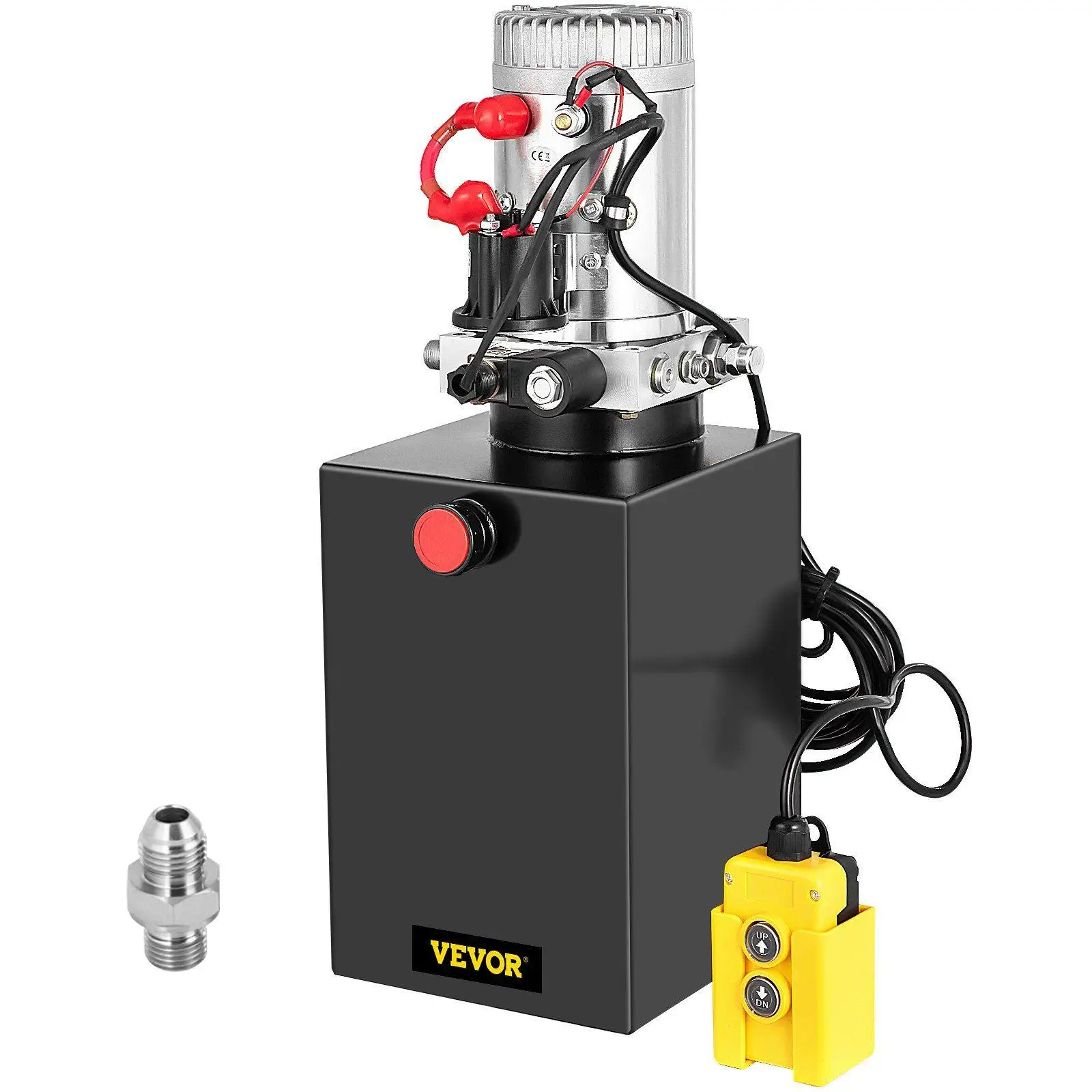 

Heavy Duty 12V DC Hydraulic Power Unit 13Qt Steel Tank Single Acting 3200PSI for Lifting Systems Remote
