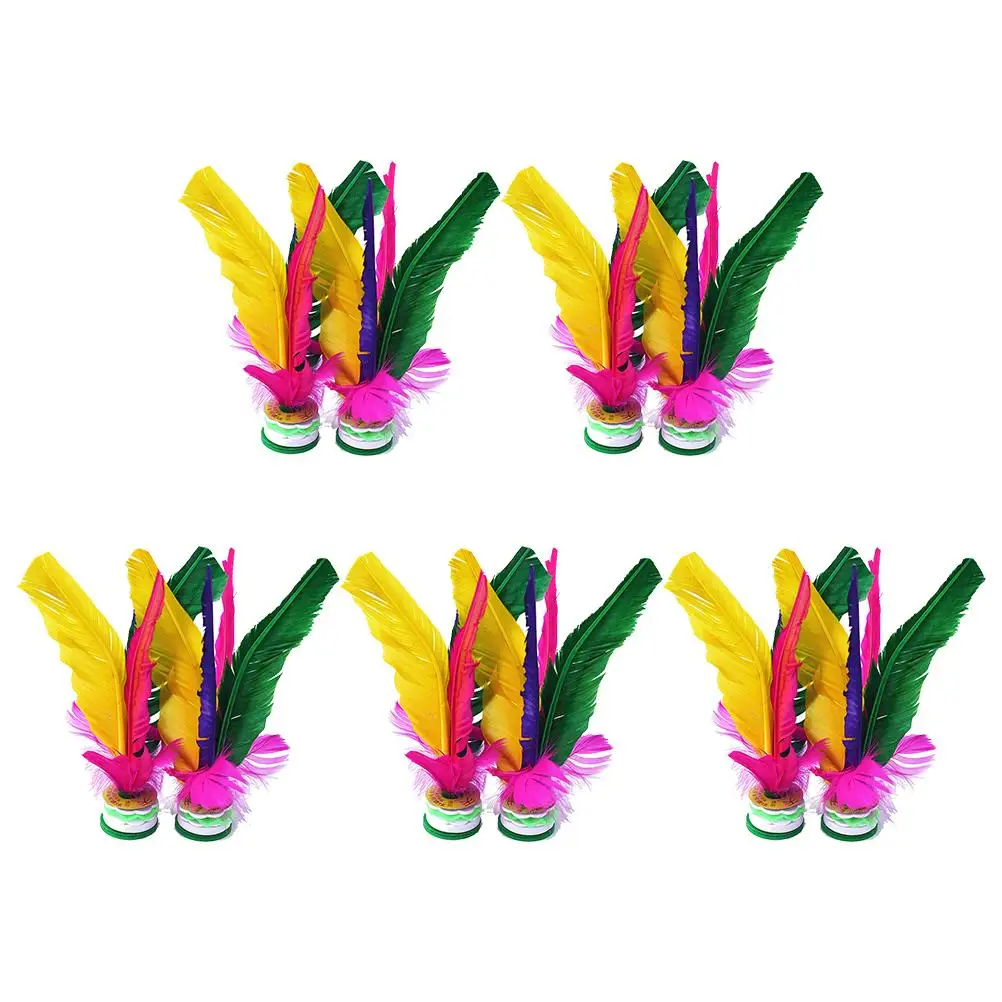 10 Pcs Goose Plume Oxford Base Kicking Kicking Goose Plume Shuttlecock Lightweight Child Sport Fitness