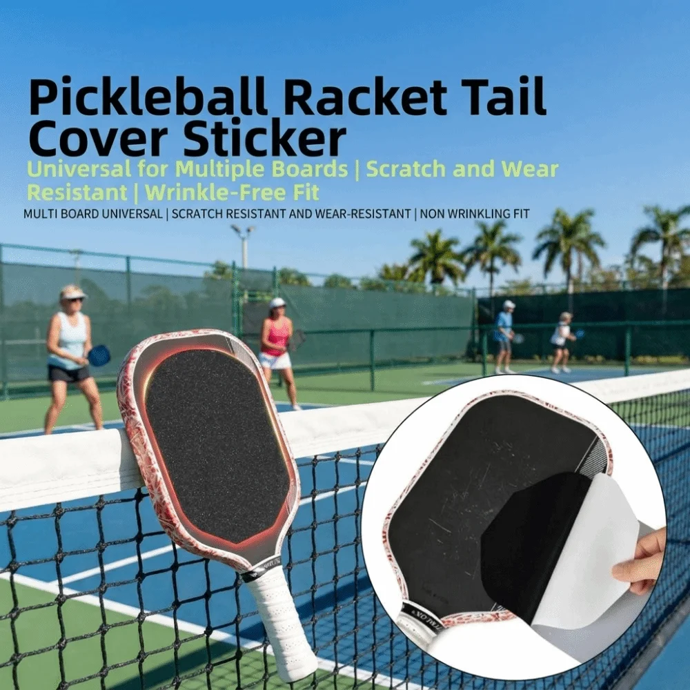 2Pcs Non-slip Pickleball Paddle Surface Sticker Ultra-light Without Adhesive Residue Paddle Grit Surface Tape Abrasion-resistant