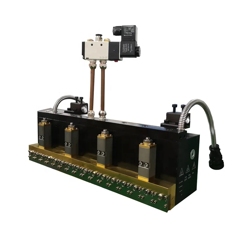 

Fiber Die Hot Melt Glue Gu n 200mm Gluing Width Fiber Spray G un
