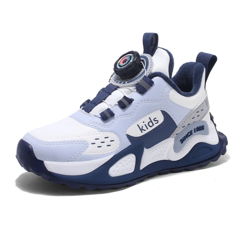 

2025 Autumn & Winter New Kids' Sneakers Soft Sole Comfortable Shoes for Boys & Girls Fleece Lined Warm Casual Running Footwear