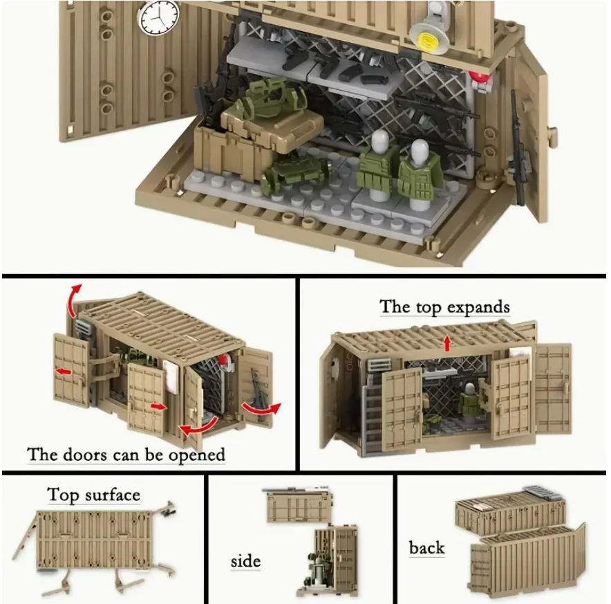 SWAT Gear Set di blocchi da costruzione delle forze speciali Kit di mattoni da costruzione a tema militare per ragazzi Regali creativi per le vacanze