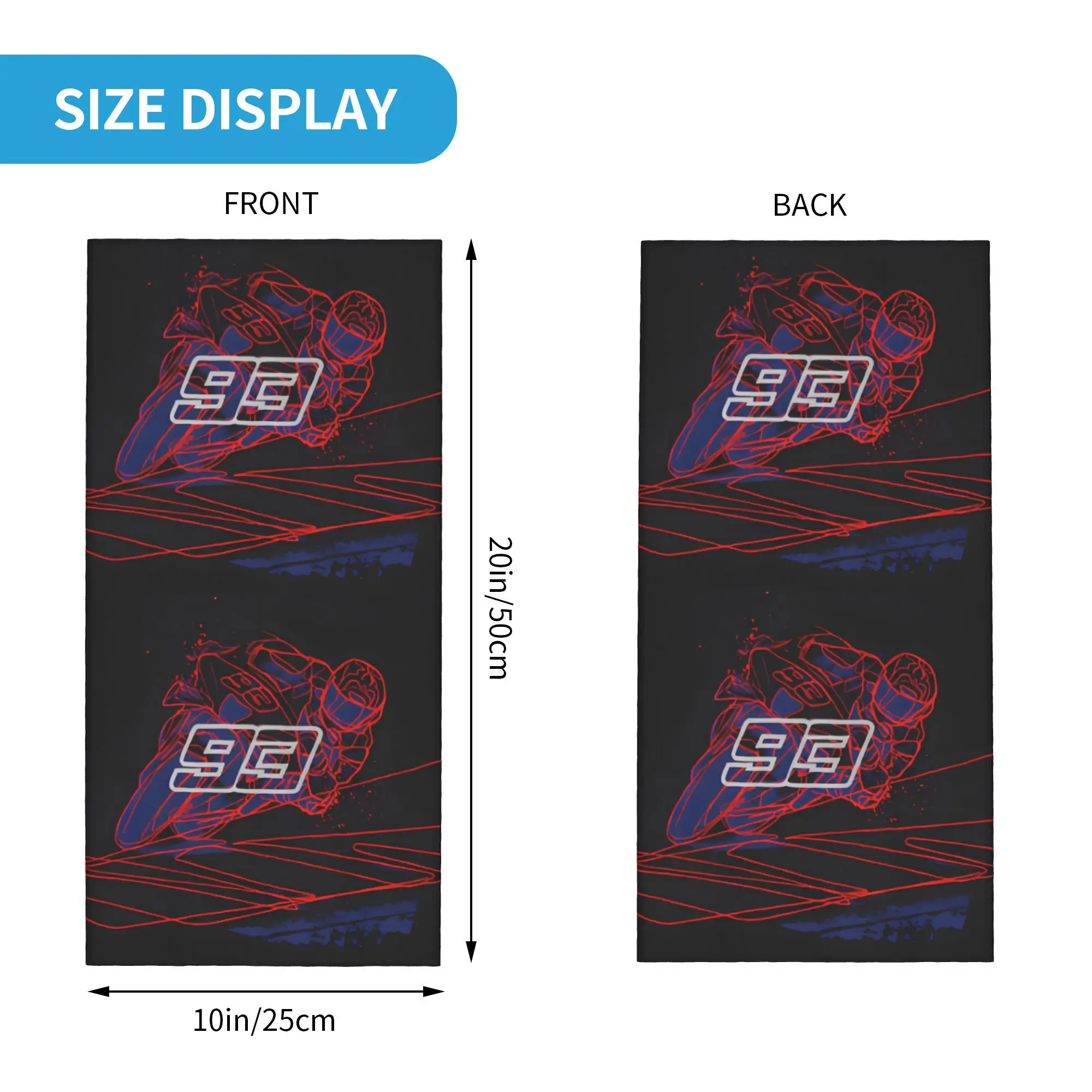 مخصص 93 تصميم M-Marcs باندانا الرقبة الجراب للمشي الصيد التفاف وشاح دراجة نارية سباق متحمس عصابة رياضية للرأس أكثر دفئا