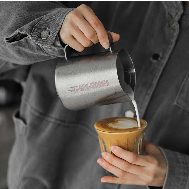 Coffee Stainless Steel Tip Pulling Cup Pulling Cylinder Coffee Creamer 600ml Classic 3.0