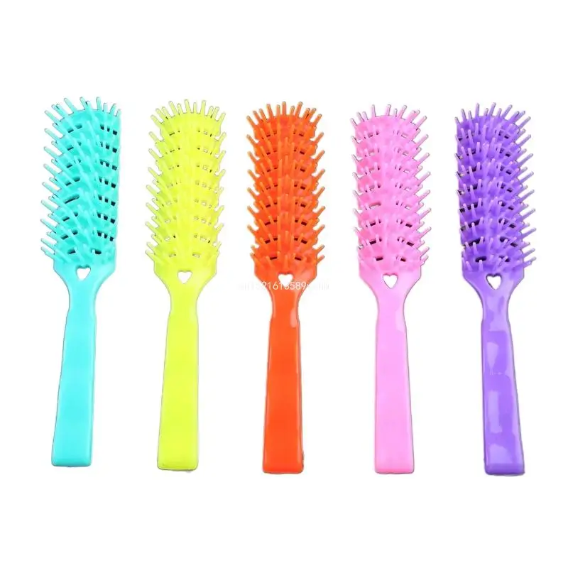 فرشاة تصفيف الشعر ذات فتحات تهوية منحنية، أدوات تصفيف الشعر، فرش تدليك لفك تشابك الشعر بسرعة