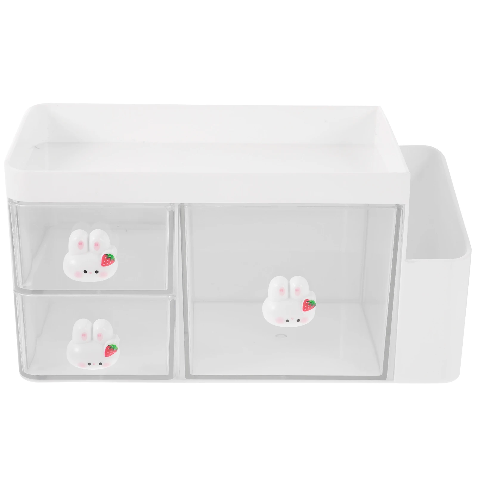 

Stationery Storage Box Plastic Desk Organizer Large Capacity Desktop Storage with 3 Drawers Pen Holder for Office Study Bedroom